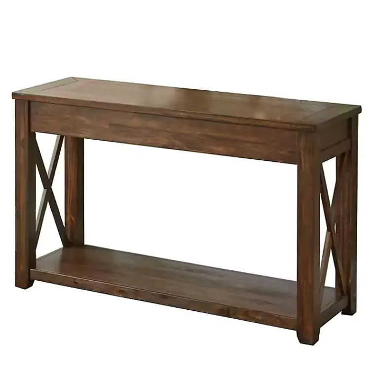 Kirklands Home Console Tables|Leyton X-Bar Side Panel Console Table