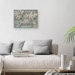 Kirklands Home Wall Quotes & Signs|Life Is A Wonderful Journey Canvas Art Print Brown