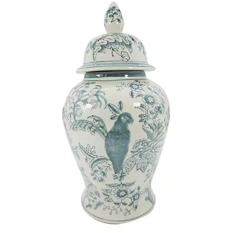 Discount Light and White Ceramic Chinoiserie Jar Decorative Bowls & Jars