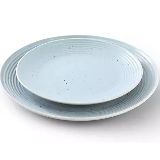 Kirklands Home Dinnerware|Light Emilia Stoneware 16-pc. Dinnerware Set Blue