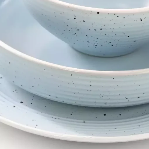 Kirklands Home Dinnerware|Light Emilia Stoneware 16-pc. Dinnerware Set Blue