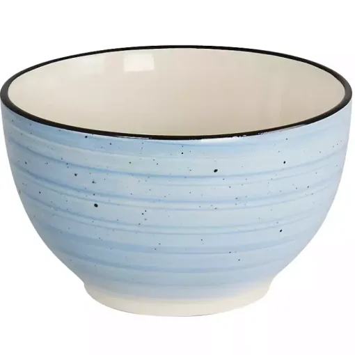 Kirklands Home Dinnerware|Light Gia Stoneware 24-pc. Dinnerware Set Blue