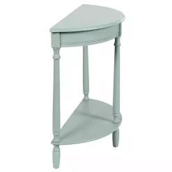 Kirklands Home Console Tables|Light Half Moon Tinslee Console Table Blue