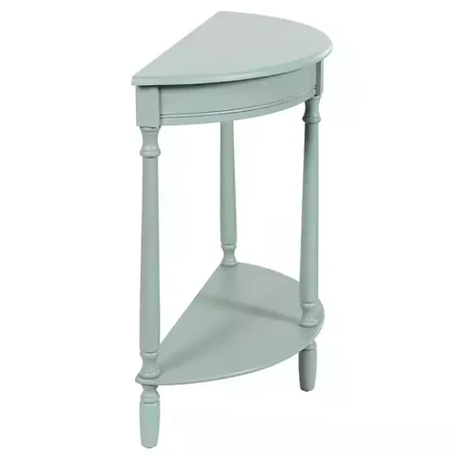 Kirklands Home Console Tables|Light Half Moon Tinslee Console Table Blue