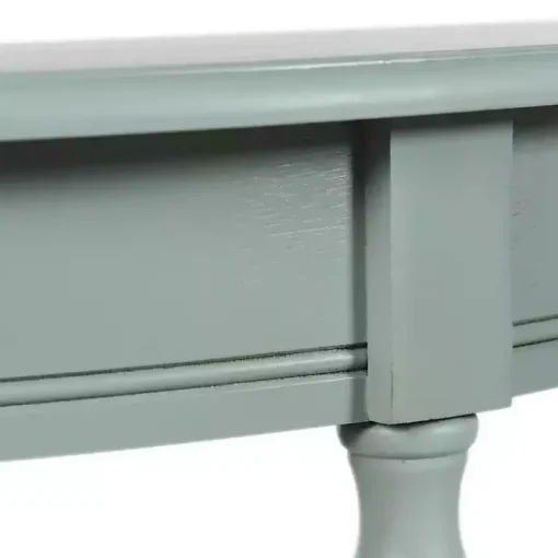 Kirklands Home Console Tables|Light Half Moon Tinslee Console Table Blue