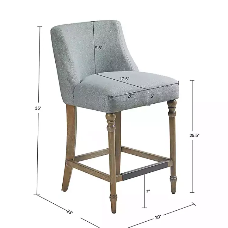 Kirklands Home Bar Stools & Counter Height Stools|Light Martha Stewart Delaney Counter Stool Blue