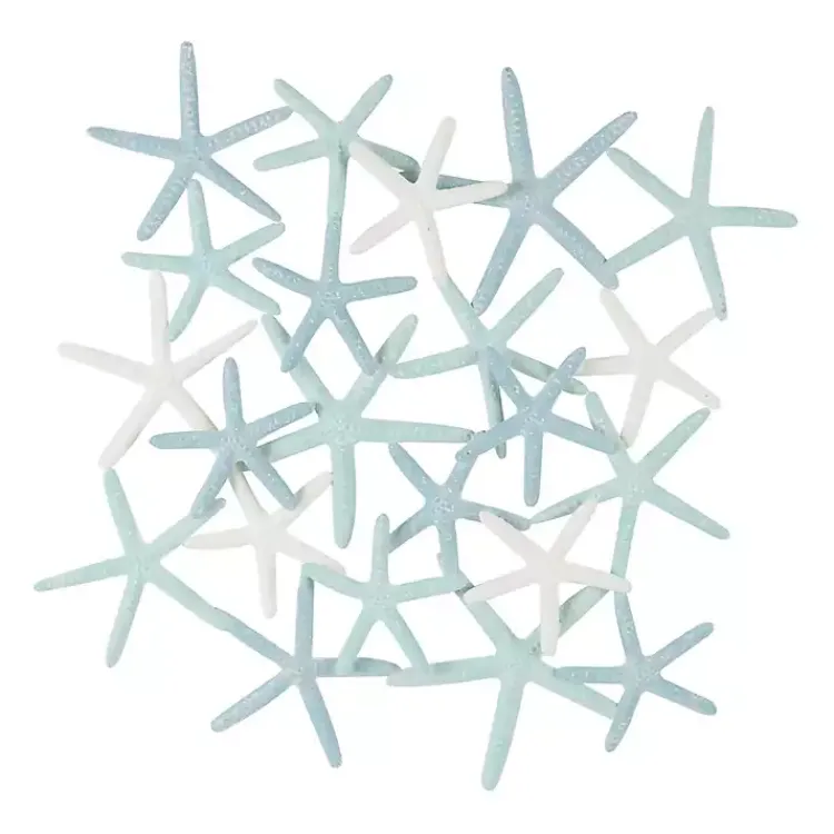 Kirklands Home Wall Plaques|Light Blue Metal Overlapping Starfish Wall Plaque