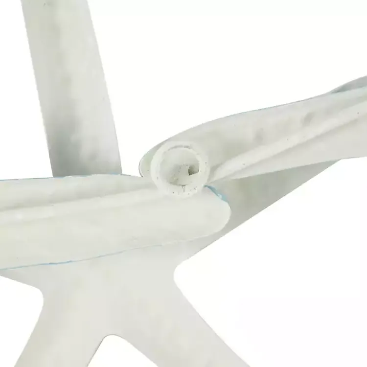 Kirklands Home Wall Plaques|Light Blue Metal Overlapping Starfish Wall Plaque