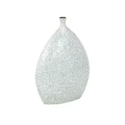 Discount Light Blue Mother of Pearl Floral Floor Vase Vases