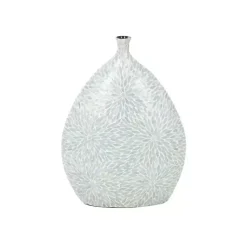 Discount Light Blue Mother of Pearl Floral Floor Vase Vases