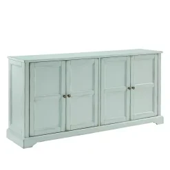 Kirklands Home Cabinets & Sideboards|Light Paneled 4-Door Sideboard Blue