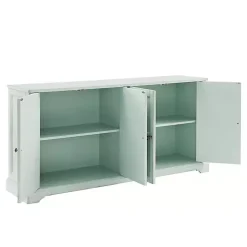 Kirklands Home Cabinets & Sideboards|Light Paneled 4-Door Sideboard Blue