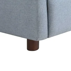 Kirklands Home Accent Chairs|Light Rounded Push Back Recliner Blue