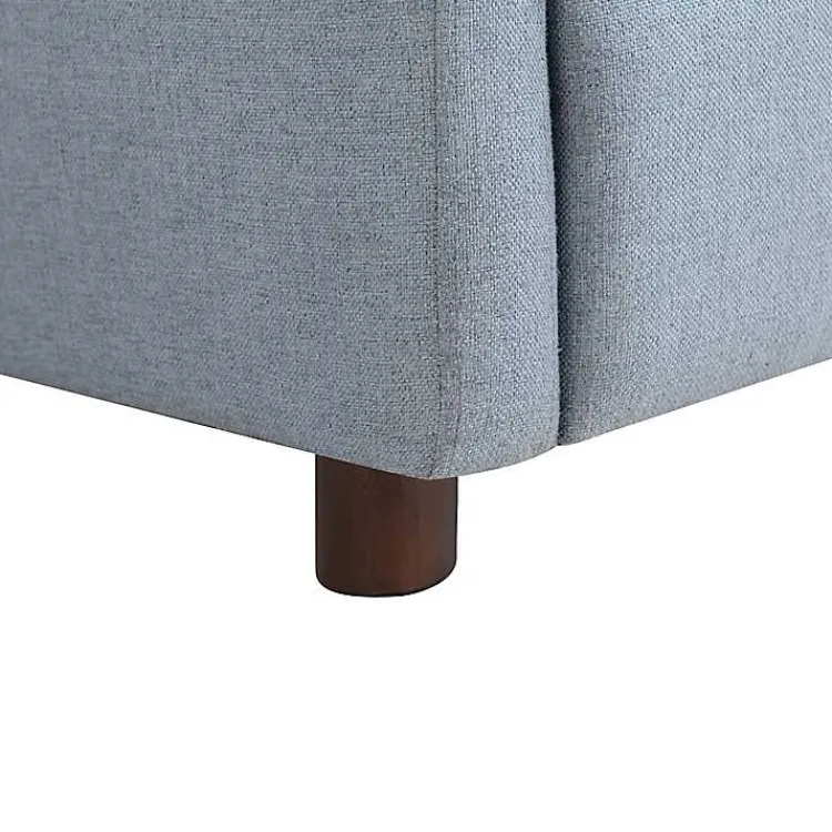 Kirklands Home Accent Chairs|Light Rounded Push Back Recliner Blue