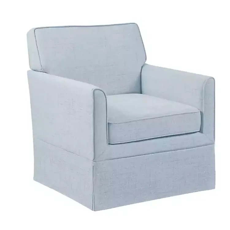 Kirklands Home Accent Chairs|Light Slipcover Armchair Blue