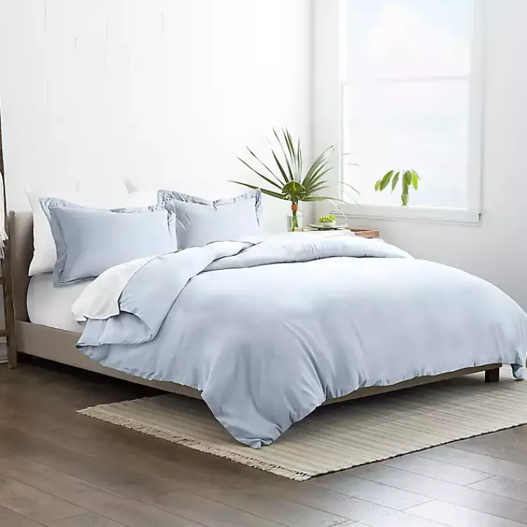 Kirklands Home Duvets|Light Ultra Soft 3-pc. Queen Duvet Cover Set Blue