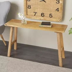 Kirklands Home Benches & Ottomans|Light Mango Wood Rustic Tall Bench Brown