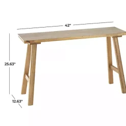 Kirklands Home Benches & Ottomans|Light Mango Wood Rustic Tall Bench Brown