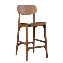 Kirklands Home Bar Stools & Counter Height Stools|Light Mid-Century Modern Bar Stool Brown