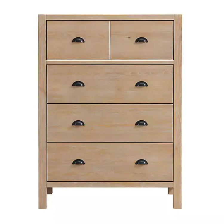 Kirklands Home Dressers & Chests|Light Driftwood 5-Drawer Storage Chest Tan