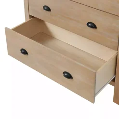 Kirklands Home Dressers & Chests|Light Driftwood 5-Drawer Storage Chest Tan