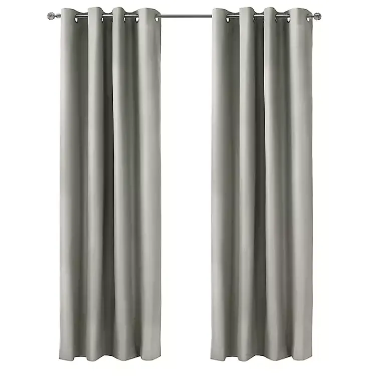 Kirklands Home Curtains & Drapes|Light Alpine Blackout Curtain Panel, 108 in. Gray