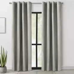Kirklands Home Curtains & Drapes|Light Alpine Blackout Curtain Panel, 108 in. Gray