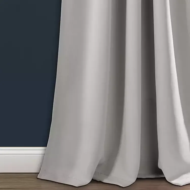 Kirklands Home Curtains & Drapes|Light Blackout Curtain Panel Set, 95 in. Gray
