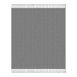 Light Checkered Weave Fringe Throw Blankets & Throws