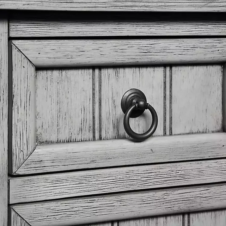 Kirklands Home Accent & End Tables|Light 3-Drawer Turned Legs Accent Table Gray