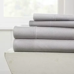 Kirklands Home Bed Sheets|Light Hearts 4-pc. California King Sheet Set Gray