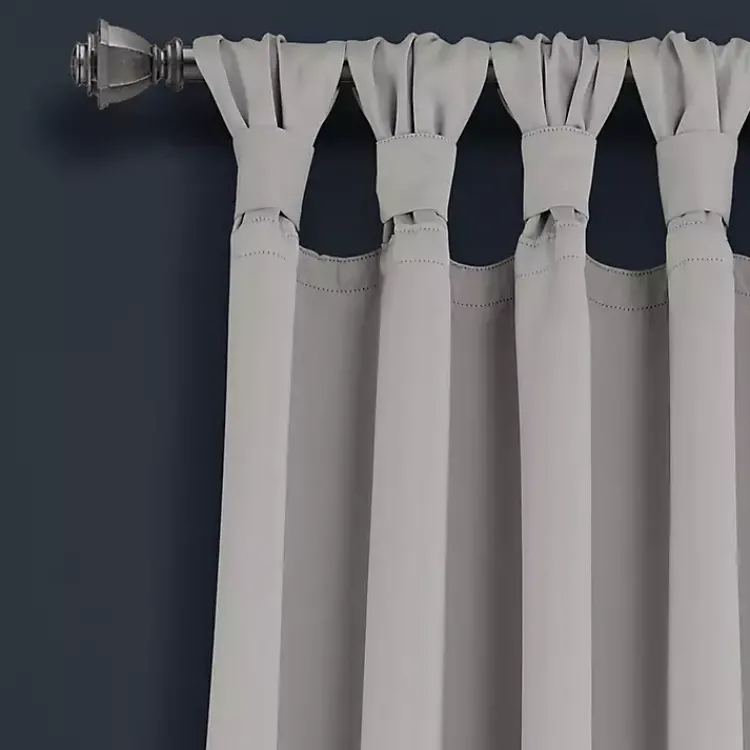 Kirklands Home Curtains & Drapes|Light Knotted Curtain Panel Set, 84 in. Gray