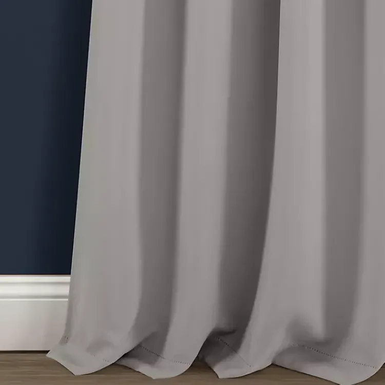 Kirklands Home Curtains & Drapes|Light Knotted Curtain Panel Set, 84 in. Gray