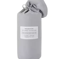 Kirklands Home Bed Sheets|Light Microfiber 4-pc. King Sheet Set Gray