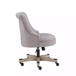 Kirklands Home Office Furniture|Light Miller Tufted Office Chair Gray