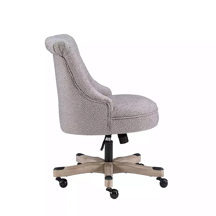 Kirklands Home Office Furniture|Light Miller Tufted Office Chair Gray