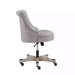 Kirklands Home Office Furniture|Light Miller Tufted Office Chair Gray