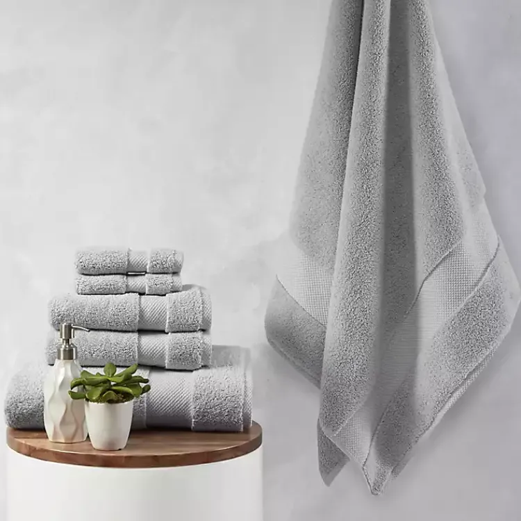 Kirklands Home Bath Towels|Light 6-pc. Cotton Bath Towel Set Gray