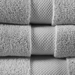 Kirklands Home Bath Towels|Light 6-pc. Cotton Bath Towel Set Gray