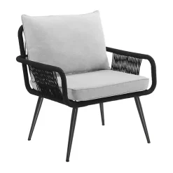 Kirklands Home Outdoor Seating|Light Gray Rope Frame 2-pc. Outdoor Arm Chair Set