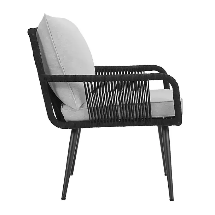 Kirklands Home Outdoor Seating|Light Gray Rope Frame 2-pc. Outdoor Arm Chair Set