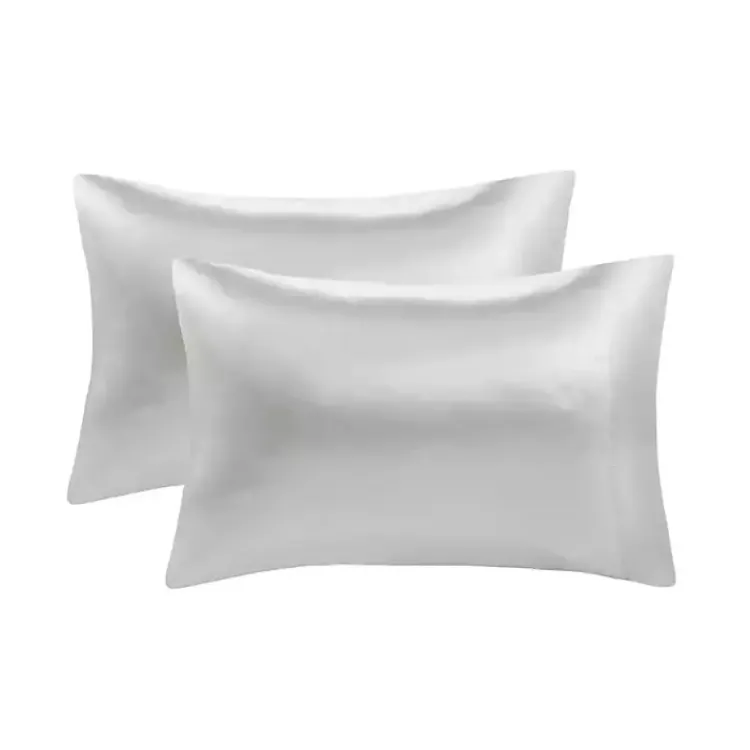 Kirklands Home Bed Sheets|Light Satin King 2-pc. Pillow Case Set Gray