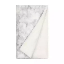 New Light Gray Tie Dye Faux Fur Throw Blankets & Throws