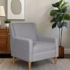 Kirklands Home Accent Chairs|Light Upholstered Juno Accent Chair Gray