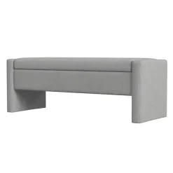 Kirklands Home Benches & Ottomans|Light Upholstered Modern Storage Bench Gray