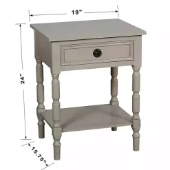 Kirklands Home Accent & End Tables|Light Wood Barrett Accent Table Gray