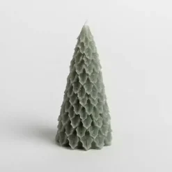 Hot Light Christmas Tree Pillar Candle, 5 in. Candles