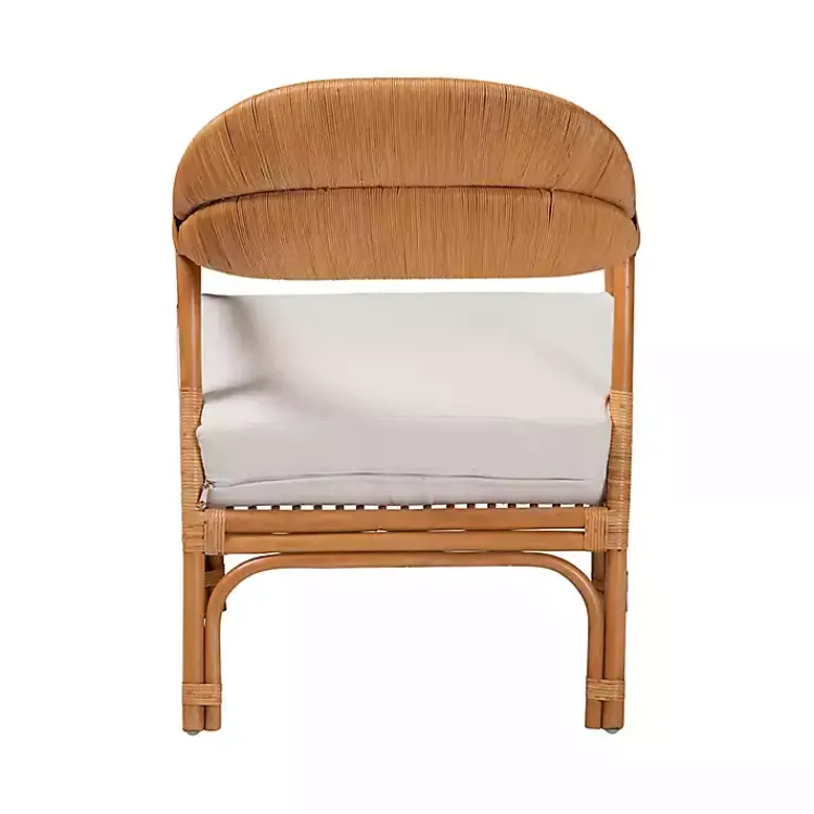 Kirklands Home Accent Chairs|Light Honey Rattan Marisa Accent Chair Ivory