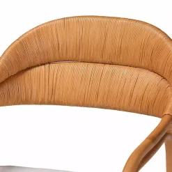 Kirklands Home Accent Chairs|Light Honey Rattan Marisa Accent Chair Ivory