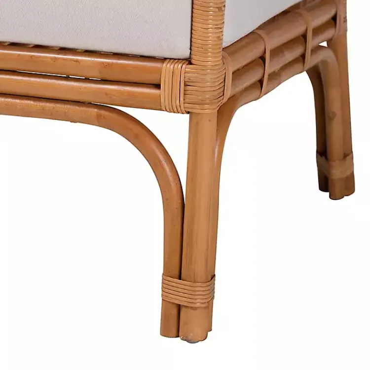 Kirklands Home Accent Chairs|Light Honey Rattan Marisa Accent Chair Ivory